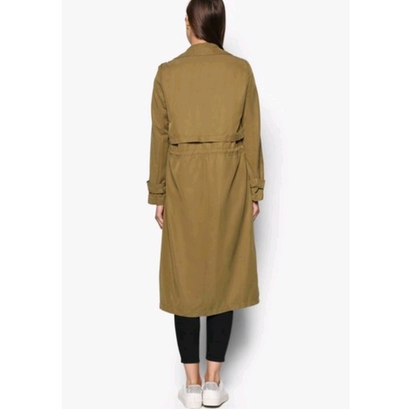 Mango Brown Modal Trench Coat Collared - Picture 2 of 7